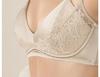 French Satin & Lace Push-Up Bra - Minimizer for Large Busts, Double Strap, Comfortable & Sexy Summer Wear
