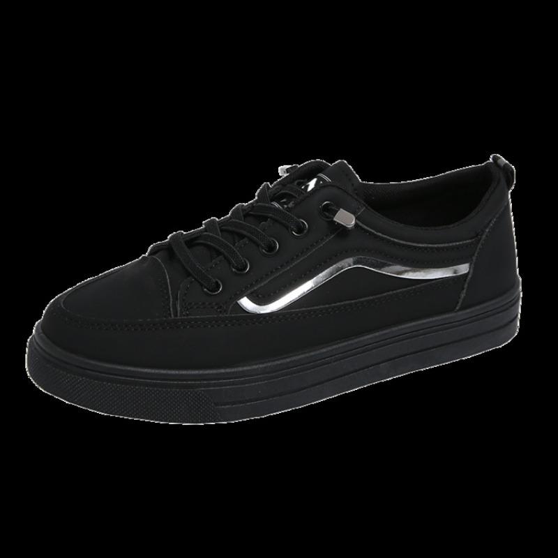 

Туфли на плоской подошве в стиле колледжа, простые маленькие белые туфли, женские, весенние новинки, повседневные туфли на шнуровке, универсальные кеды в стиле кампус 40 чёрный