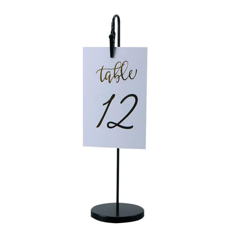 Elegant Metal Place Card Holder Black Clamps Place Card Stands Memo Stand  Home Office Decor