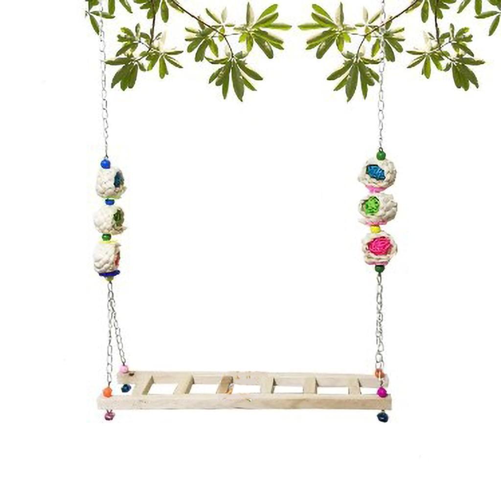 Chicken Ladder Wood Stand Chicken Toy Swing Toys for Chicks Rooster Hens