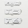 3D Metalen Badge Auto Achterklep Logo T5 T6 AWD Embleem voor Volvo S40 S60 S90 XC40 XC60 XC90 V50 V70 T5 T6 AWD Sticker Accessoires