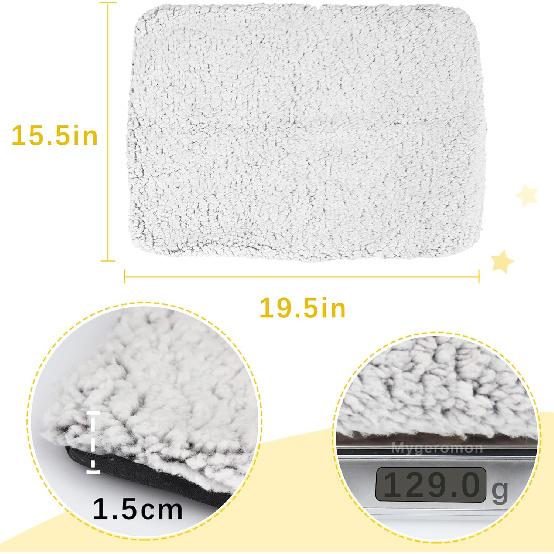 Mygeromon Guinea Pig Cage Liner Washable Rabbit Bedding Mats Small Animal Pad for Winter Keep Warm 19.5×15.5 Inch