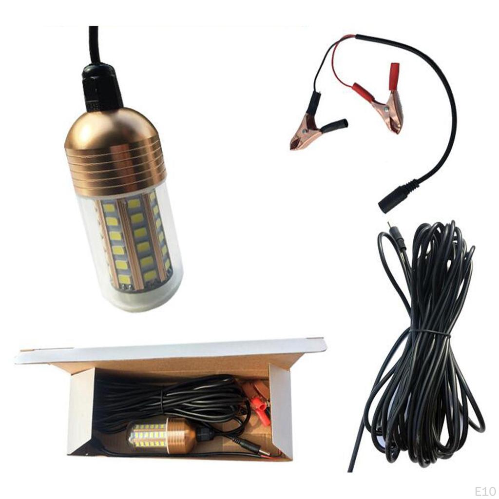 12 Submersible Light Uerwter Bit Lmp Night for Fish ttrcting with 8M Bttery Clip