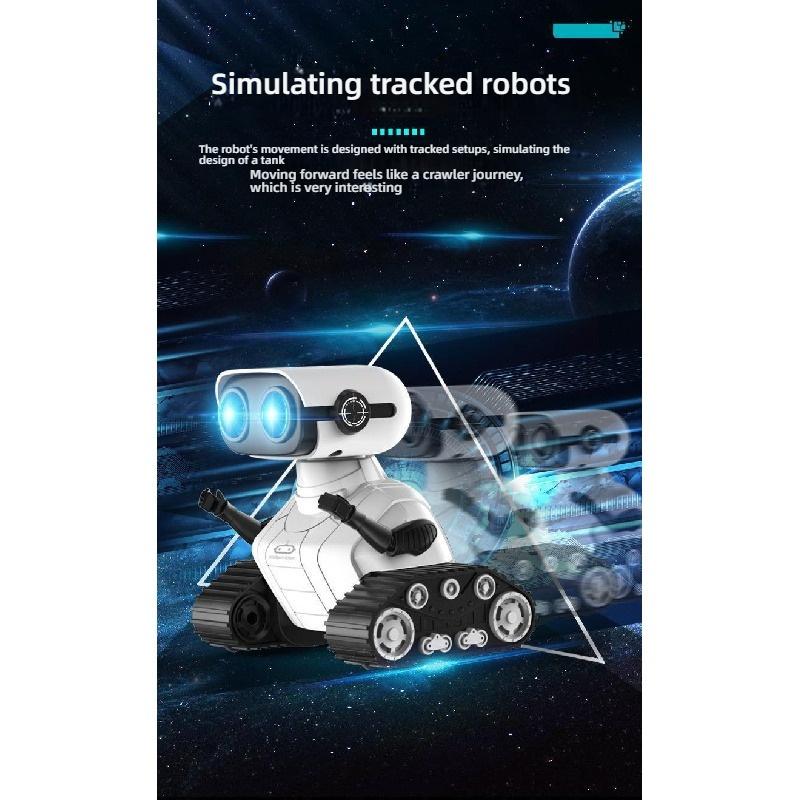 Rechargeable 2.4G RC Dancing Robot Toy LED Flashing Eyes Sound Light Effect Remote Control Robot for Kids Boys Girls