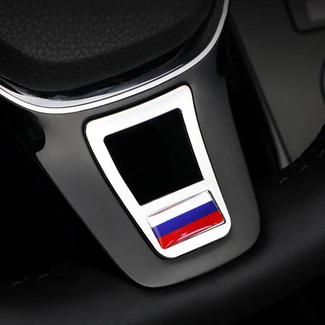 Car Emblem Steering Wheel Cover Sticker For Volkswagen VW Golf Polo Passat CC Tiguan Rline Jetta Atlas Bora Touran Lavida Sharan