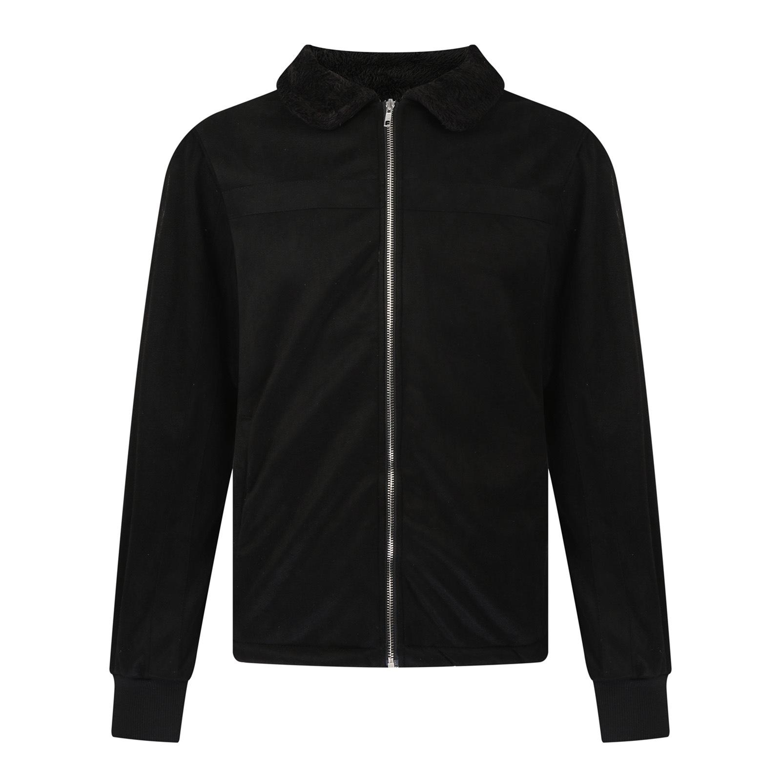 

Мужская куртка из композитной кожи с матовым флисом, большого размера, плотная куртка 4XL чёрный