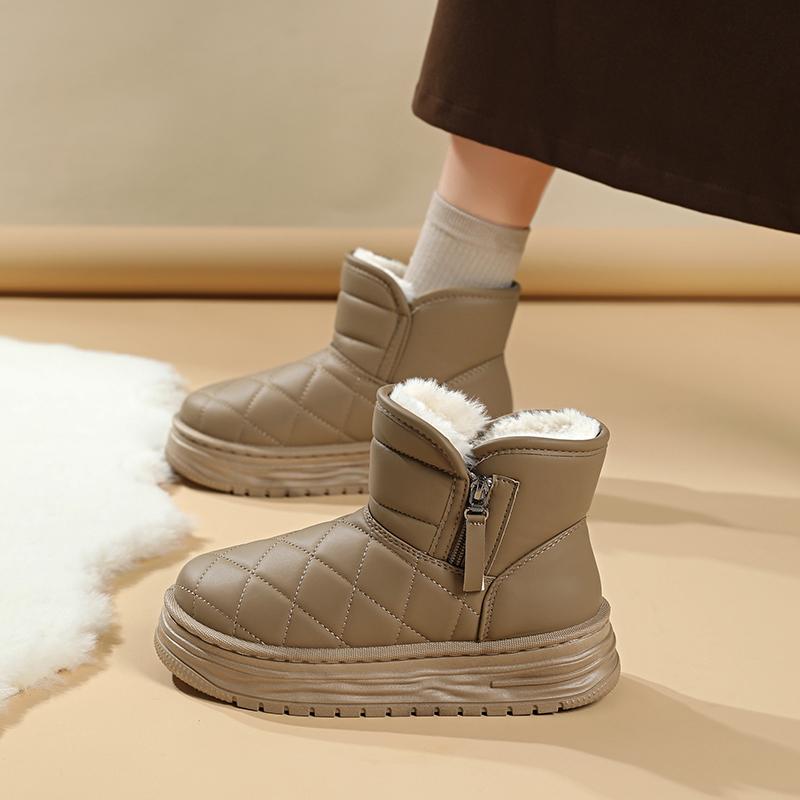 TUINANLE Aukštos kokybės moteriški batai, pliušiniai sniego batai, šilti aukštakulniai plokščiapadžiai moteriški žieminiai batai