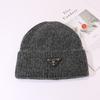 Woolen Hats for Women Triangle Marked Warm Knitted Hats for Couples  Pullover Hats Anti Cold Hats for Men  Autumn and Winter.