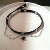 Punk Y2K Vintage Charme Grunge Anhänger PU Leder Sexy Choker Halsketten Für Frauen Spice Girls Goth Schmuck Zubehör Geschenk