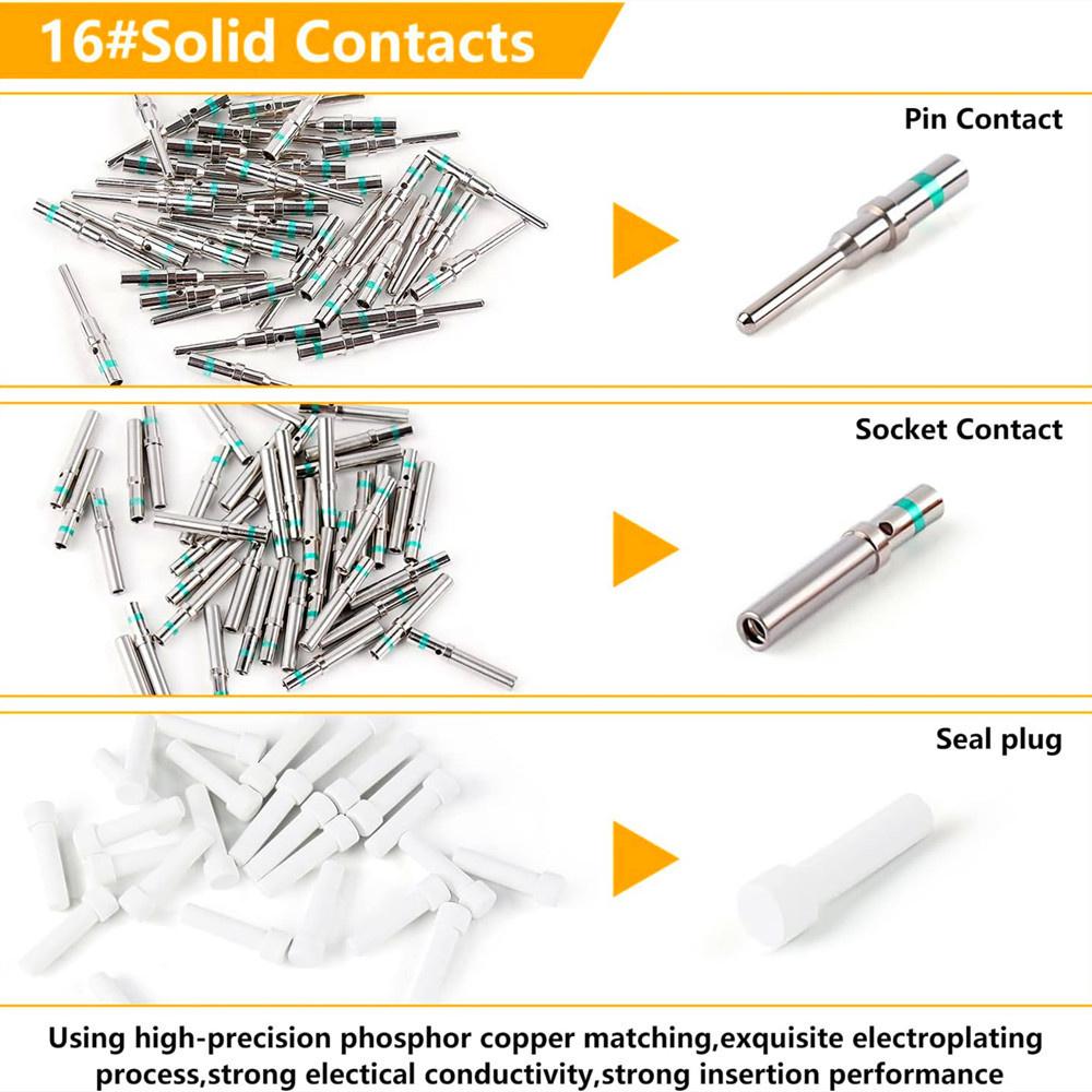 338Pcs For DT Series Electrical Connector Kit with 4-Way Indent Crimping Tool