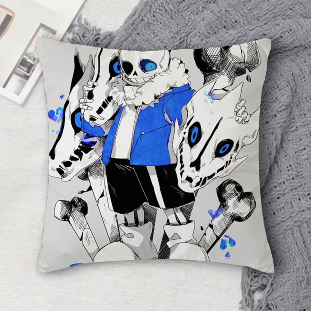 UUndertale Doublesided Printed Square Decorative Cushion Cover for Sofa Living Room Home Decor