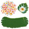 12Pcs Artificial Flowers Palm Leaves Simulation Plumeria Fale Flowers for Hawaiian Tropical Party Home Decor Wedding Decortion