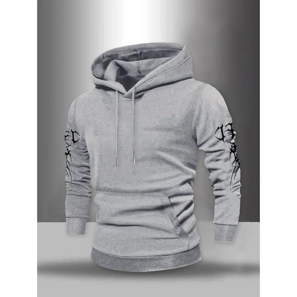 American Men's Fashionable Casual Sports Hooded Sweatshirt, Street Fashion Multifunctional Top Hooded Sweatshirt