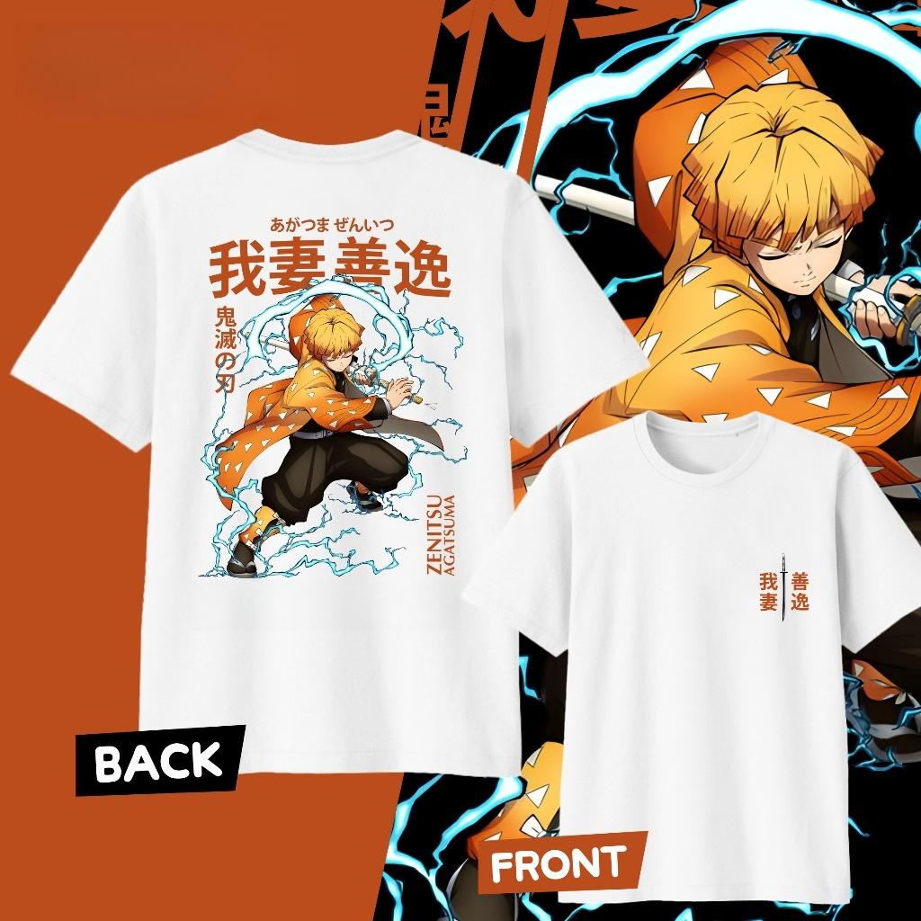 DEMON SLAYER ANIME Tshirt ZENITSU AGATSUMA Printed Tshirt Unisexs and Womens Tshirt Unisexs Top Sports Tshirt 2026 Summer S