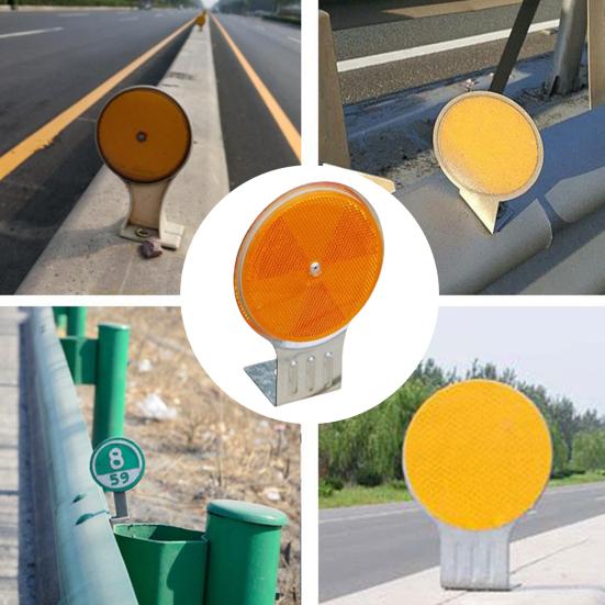 Yansıtıcı Araba Yolu İşaretleyici Çift Taraflı Uyarı İşareti Yüksek Görünürlüklü Metal Şerit Reflektörü Acil Durum İnşaatı İçin