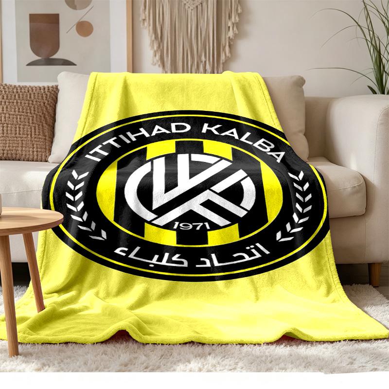 Al‑Ittihad FC Soft and Comfortable Flannel Suitable for Sofas Living Rooms Outdoor Camping Travel and Also Makes a Great Anniversary Gif