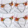 Christmas Deer Headband With Glitter Antlers For Holiday Party Decor And Celebrations