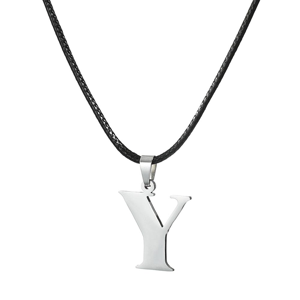 Nowy Naszyjnik ze Stali Nierdzewnej z Inicjałem Alfabetu A-Z 26 Angielskich Liter Naszyjnik Dla Mężczyzn Kobiet Personalizowane Prezenty Biżuteryjne