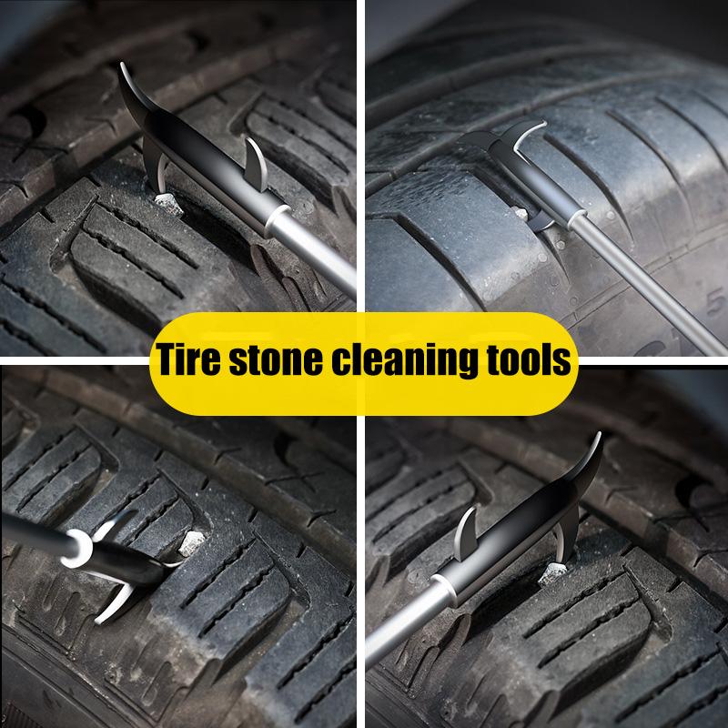 Multifunctional Tire Cleaning Hook Car Tire Stone Cleaning Tools Groove Broken Stone Remover Auto Tyre Repair Tools Wholesale