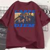 Unisex koszulki Towarzystwo Martwych Poetów Carpe Diem Czysta Bawełna Ubrania Rekreacyjne Krótki Rękaw Okrągły Dekolt T-shirt Nowość T-shirty