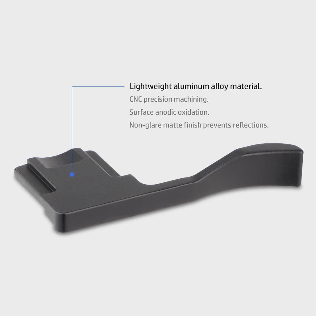 Haoge THB-GR3B Metal Hot Shoe Thumb Rest Hand Grip for RICOH GR4 GR III X GRIII GR3 GR3X GR IV Cameras, Black