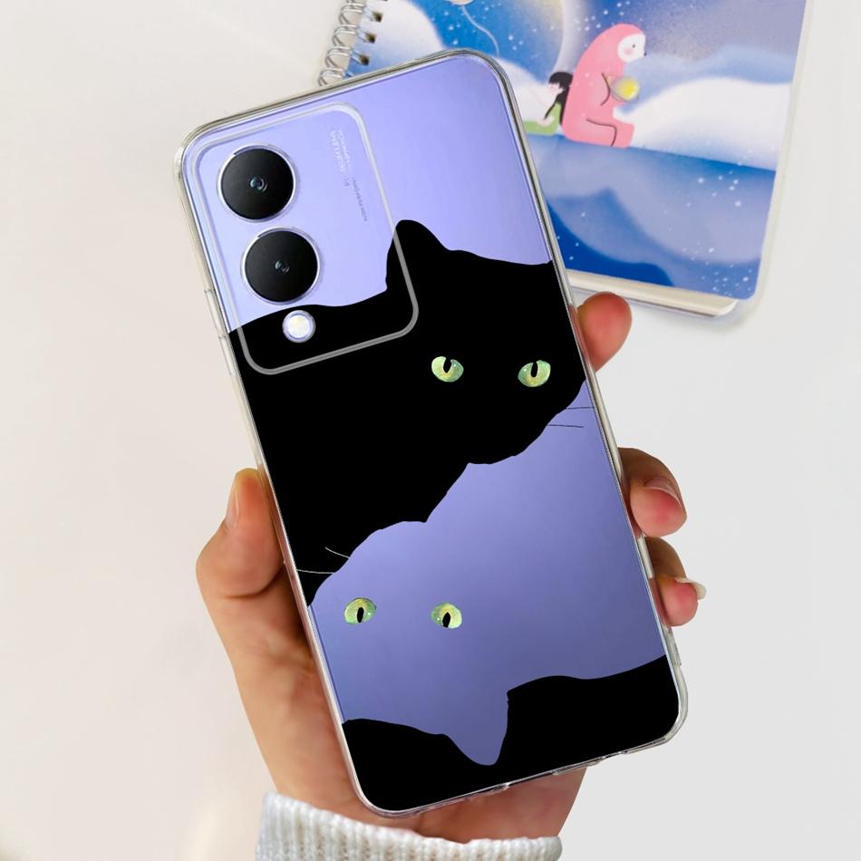 For Vivo Y17s Case 2023 Elegant Pattern Soft Silicone TPU Phone Back Cover For Vivo Y17s 4G VivoY17s Y 17S Bumper