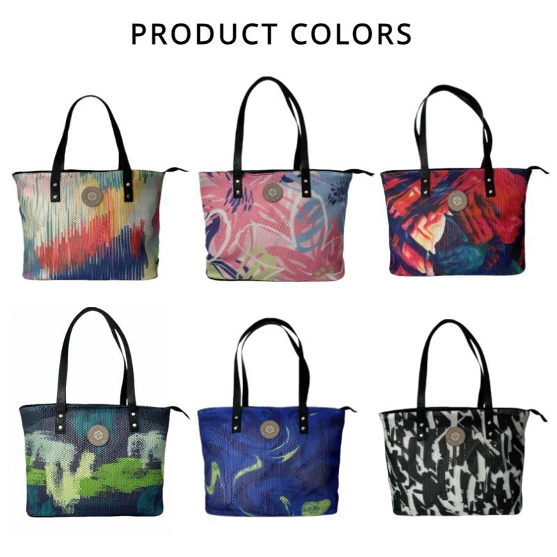 2024 Новая модная женская сумка с принтом из двойной сетчатой ​​ткани — фото 13