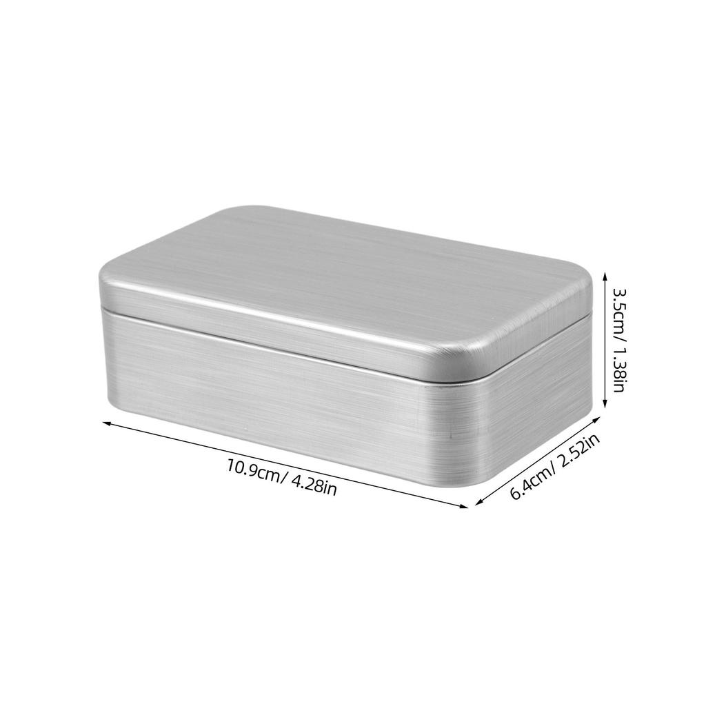 Scatola in banda stagnata spazzolata Contenitore metallico decorativo Portatile Contenitore per tè Organizer per gioielli Mini scatola di latta per casa Ufficio