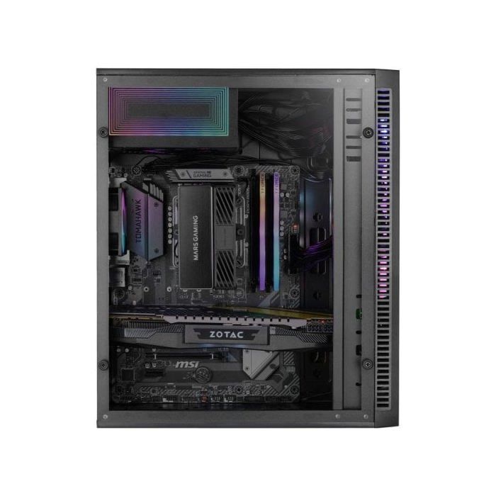 Mars Gaming Mc-blaze Caja Pc Atx Ventilador Frgb 80mm Tira Led Rgb Frontal Negro