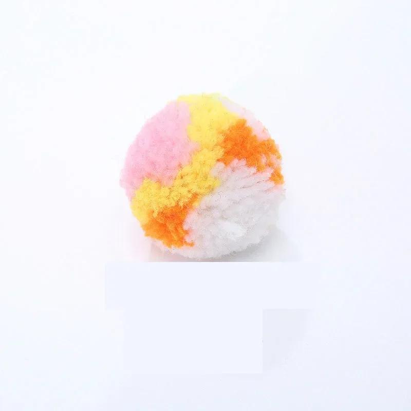 2 Stück Interaktive Flauschige Poms Katzen Haustier Haustier 5cm Ball Spielzeug Wurfprodukte Pom Plüsch Zubehör Pompons Plüsch Katze Pompom Weich