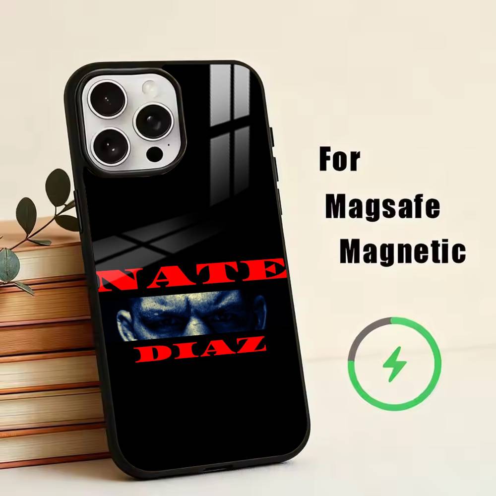 N-Nickname-Nate Diaz Phone Case For iPhone17,16,15,14,13,12,11 Plus,Pro Magnetic For Magsafe Wireless Charging