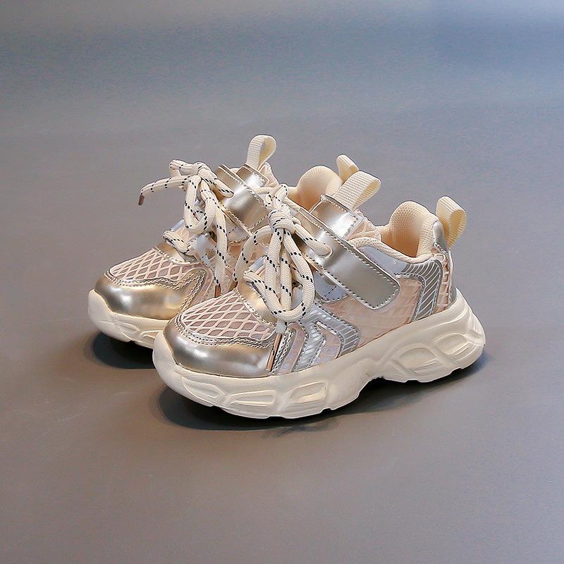Summer 2025 New Baby Children's Dad Shoes Girls Breathable Net Shoes Summer Sports Shoes Foreign Versatile Children