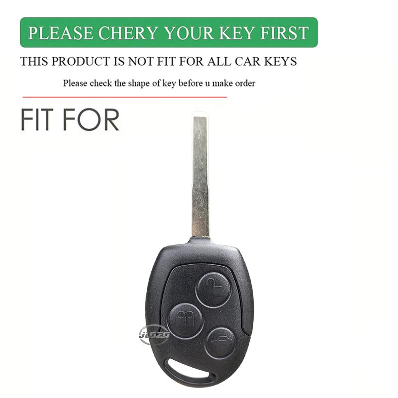 Silicone 3 Button Remote Car Key Shell For Ford Mondeo Focus 2 3 Festiva Fiesta Transit Key Remote Case With Keychain