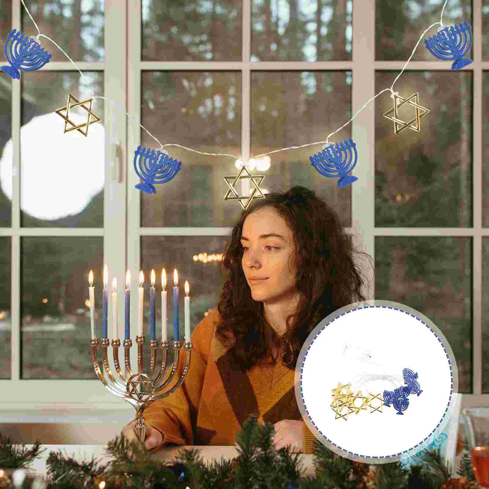 

Украсьте Хануку гирляндами держатели для комнатных фей из кованого железа сувениры для ханукальной вечеринки