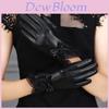 Damen Pu-Leder Touchscreen-Handschuhe Mit Schleife Spitze Für Den Winterlichen Arbeitsweg