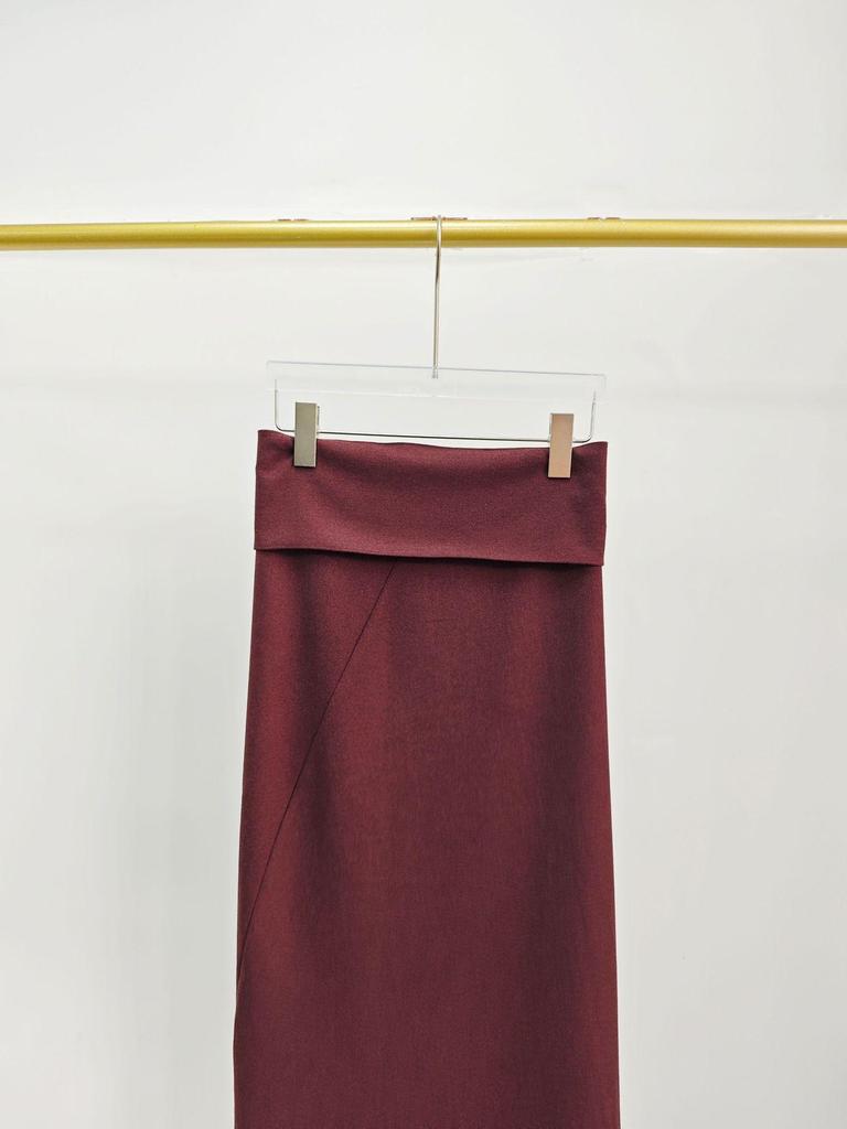 Fustă Midi Asimetrică Elegantă Retro West Minor cu Talie Înaltă