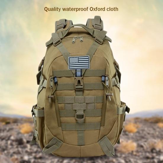 Rucsac în aer liber Rucsac din pânză Oxford impermeabil pentru bărbați, camuflaj, drumeții, geantă de zi pentru sport