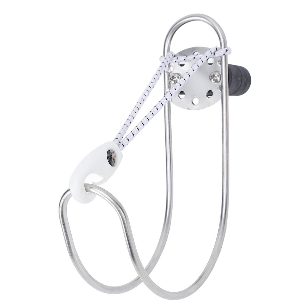 Life Buoy Ring Holder Stainless Steel Polished Boat Yacht Marine Horseshoe Life Buoy Ring Bracket for 22 to 25mm Rail