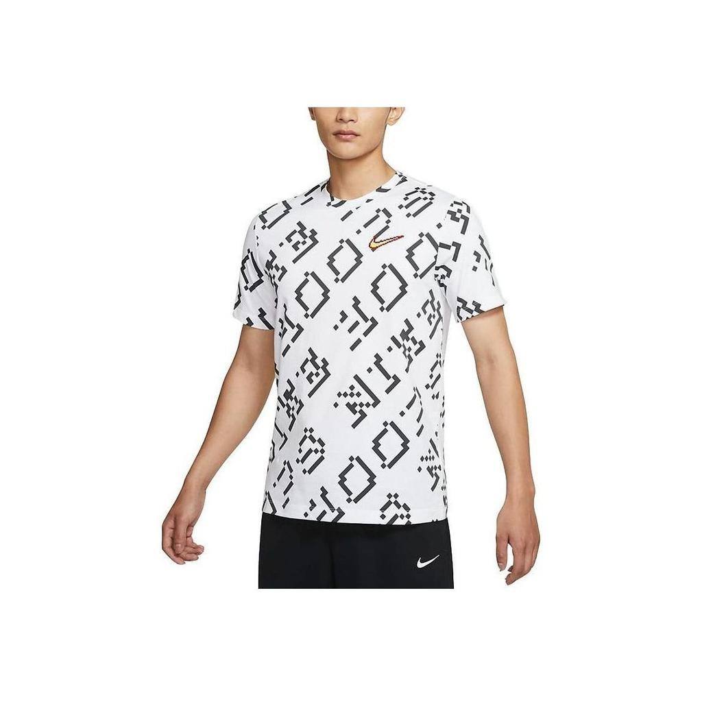 Nike Hoops Sports Casual Logo Print Basketball Short-Sleeve T-Shirt Men Tops White DJ1561-100