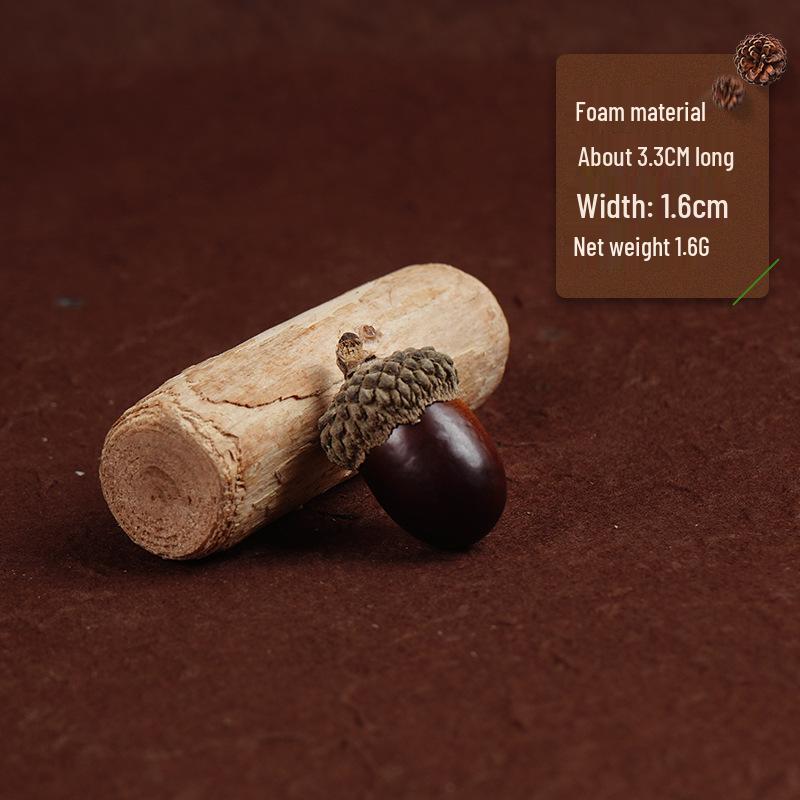 Simulated Acorn & Pine Cone Foam Ornaments - Nut & Hazelnut Figurine Christmas Accessories