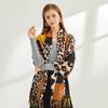 2024 Autumn And Winter New Mid To Long Soft Imitation Cashmere Versatile Leopard Print Patchwork Scarf Shawl For Women