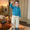 Children'S Hooded Knitted Sweater Autumn Baby Clothes Korean Baby Half-Open Pullover Sweater Children'S Top