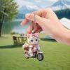 Cat Hanging Ornament Car Rearview Mirror Pendant with Lanyard Easy To Hang Animal-Shaped Christmas Tree