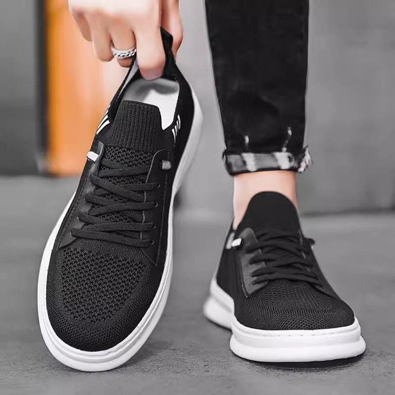 2024 Fly-woven Men's Shoes Summer Deodorant New Men's Breathable Thin Versatile Mesh Casual Shoes Sports Mesh Shoes