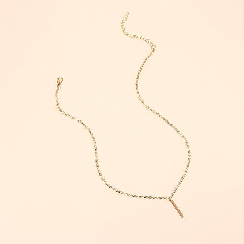 European and American new accessories geometric simplicity stacking necklaces, niche design sense fashionable versatile collarbone chain