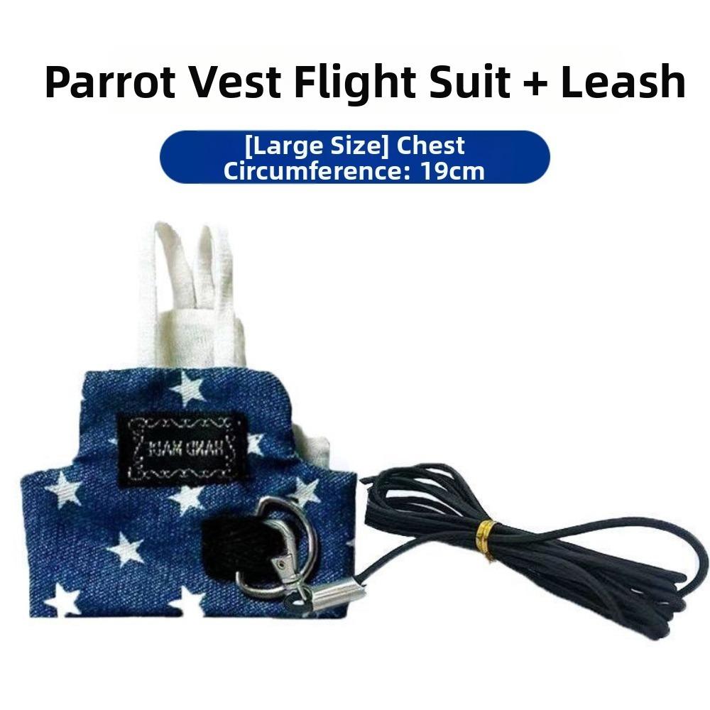 With Leash Parrot Flying Harness Cowboy Bird Walking Suit  for Parakeet Outdoor Flying Training