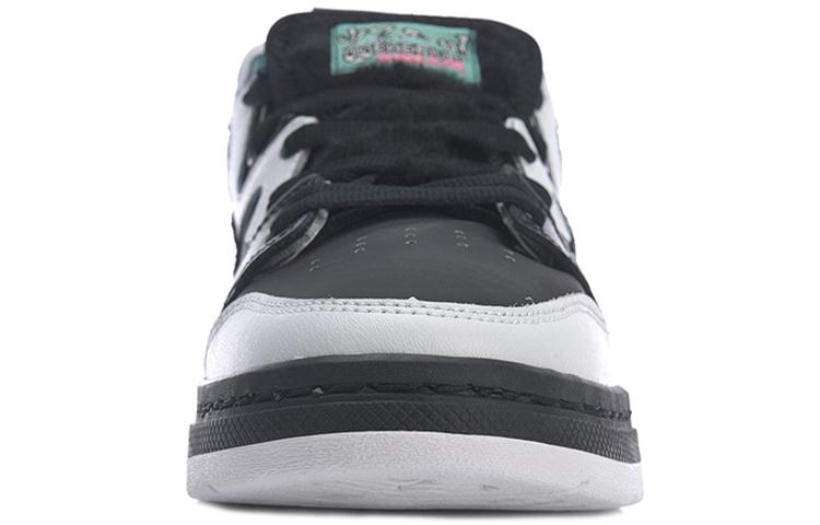 1807 X Li Ning Wave PRO Skateboard Shoes Women's Low Top Black/White AECR066-1