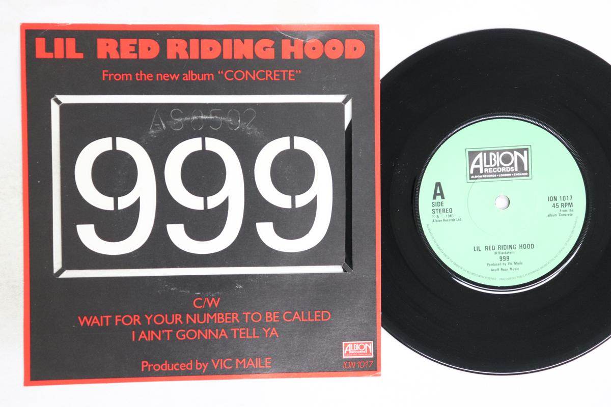 

7-дюймовая пластинка 999 - Красная Шапочка / Подожди тебя ION1017 Albion Records 1981 Великобритания Рок Б/У