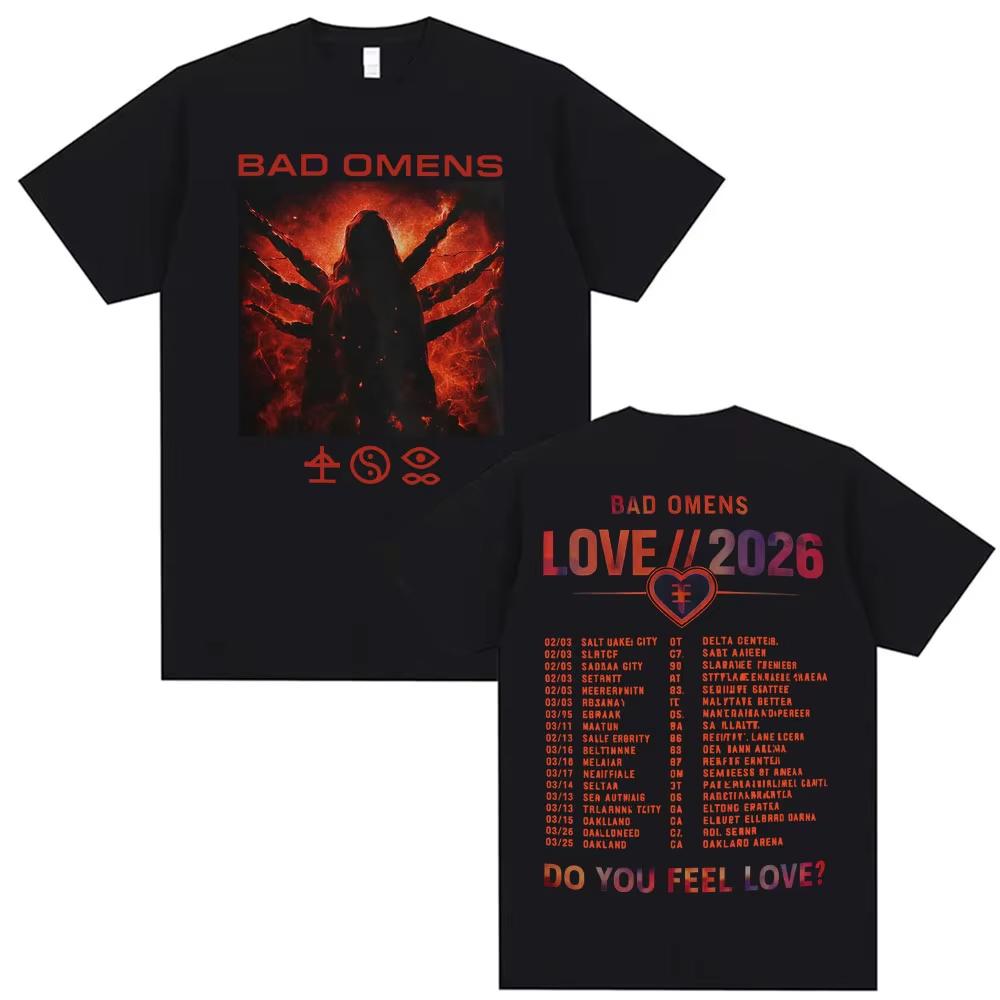 Band Bad Ounisexs Do You Feel Love Love 2026 Tour Merch T Shirt Unisex Clothes Fashion Vintage Tshirts Pure Cotton Fashion Tshirt
