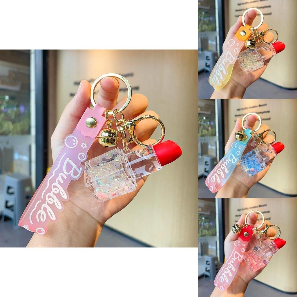 Charming Acrylic Bubble Lipstick Keychain For Girls In Blue Perfect For Gifts